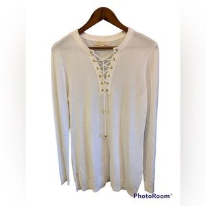 NWOT MICHAEL Michael Kors Long Sleeve White Sweater Dress